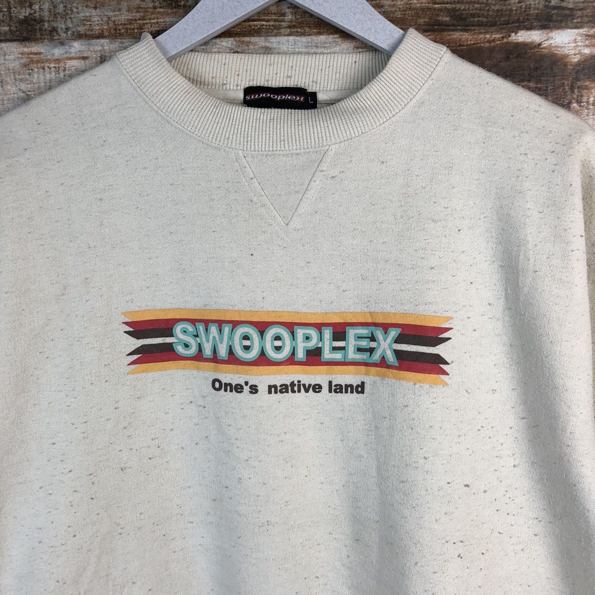 Japanese Brand × Vintage Swooplex vintage Brown Sweatshirt #A1276 Size US M / EU 48-50 / 2 - 9 Thumbnail
