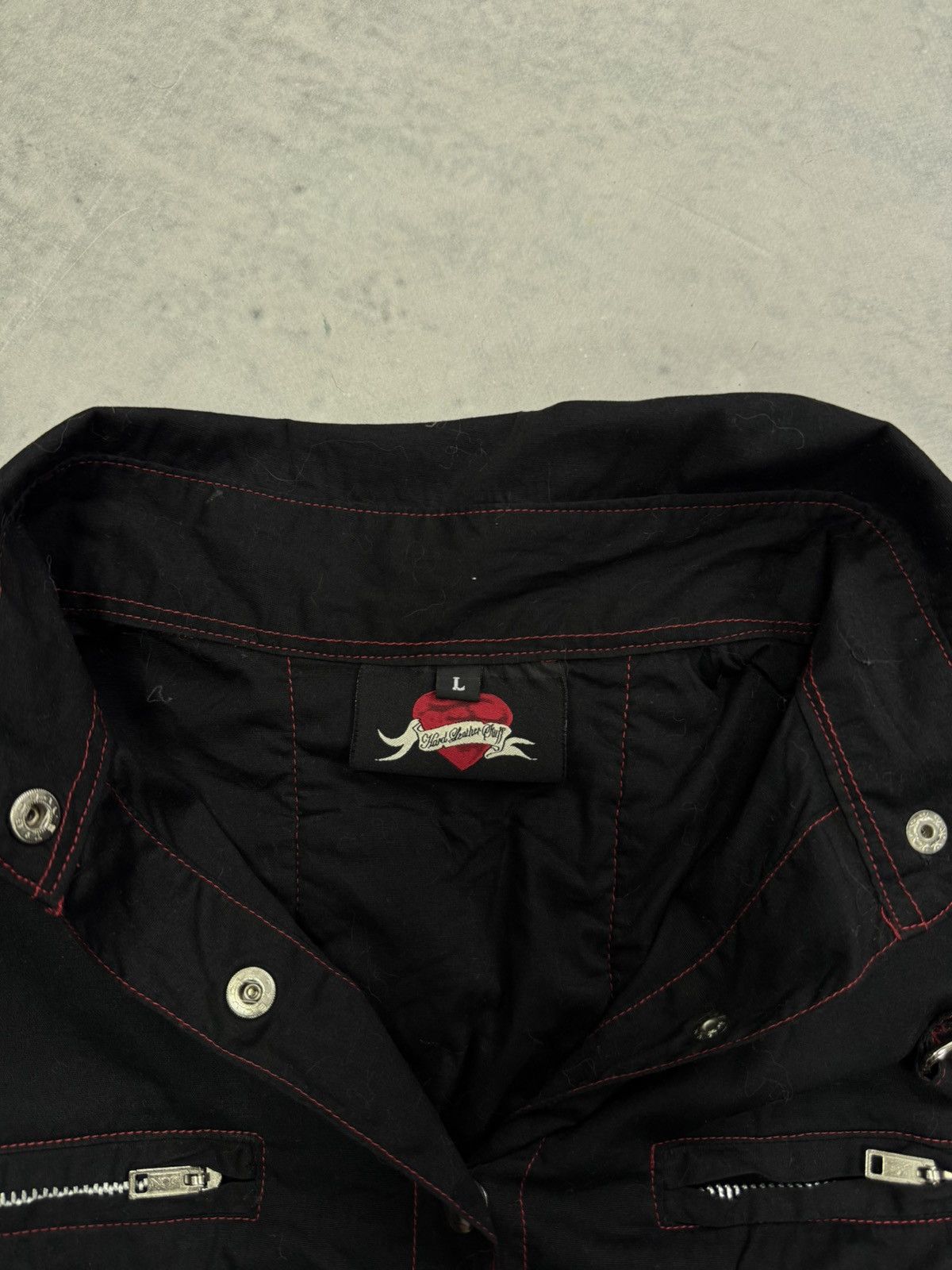 Vintage 🕸️🕷️AVANT-GARDE SEXY GHOTIC hard leather stuff shirt Rare Size L / US 10 / IT 46 - 5 Thumbnail