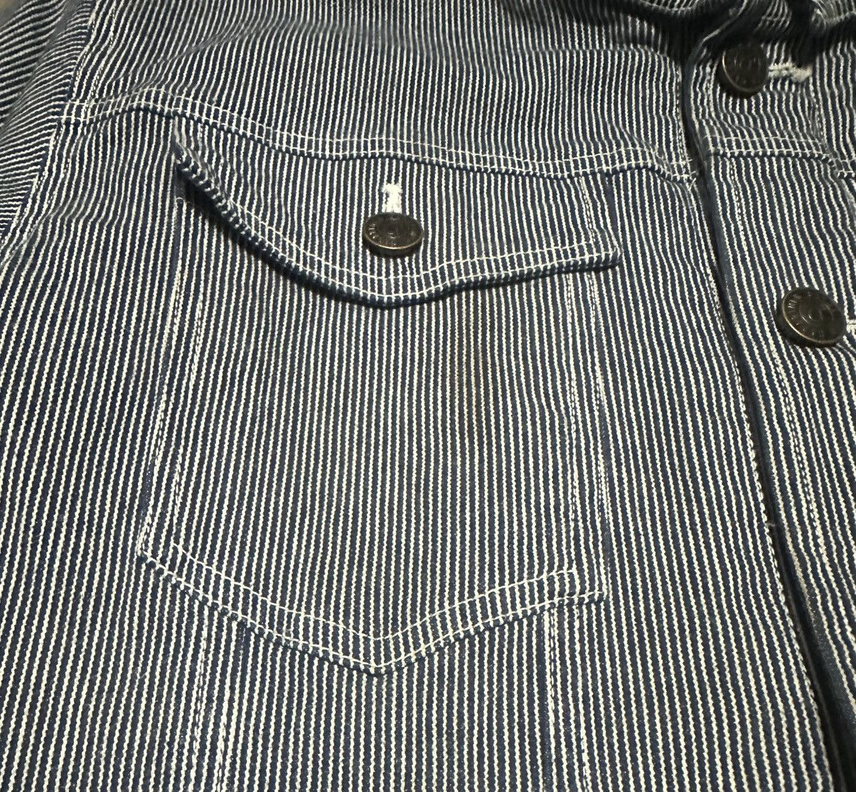 Japanese Brand Vintage Japanese Hickory Denim Jacket By Carabiner Tough Size US L / EU 52-54 / 3 - 8 Thumbnail