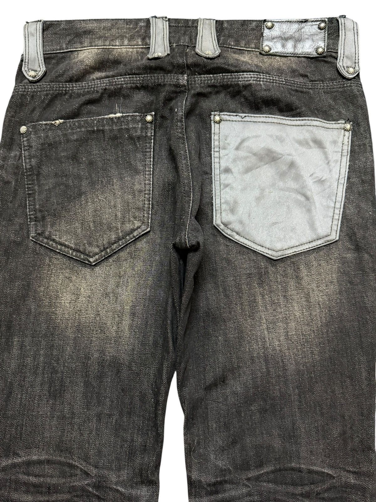 Tornado Mart Vintage Lagust Faded Wash Clawmark Whisker Distressed Flare Size US 31 - 5 Thumbnail