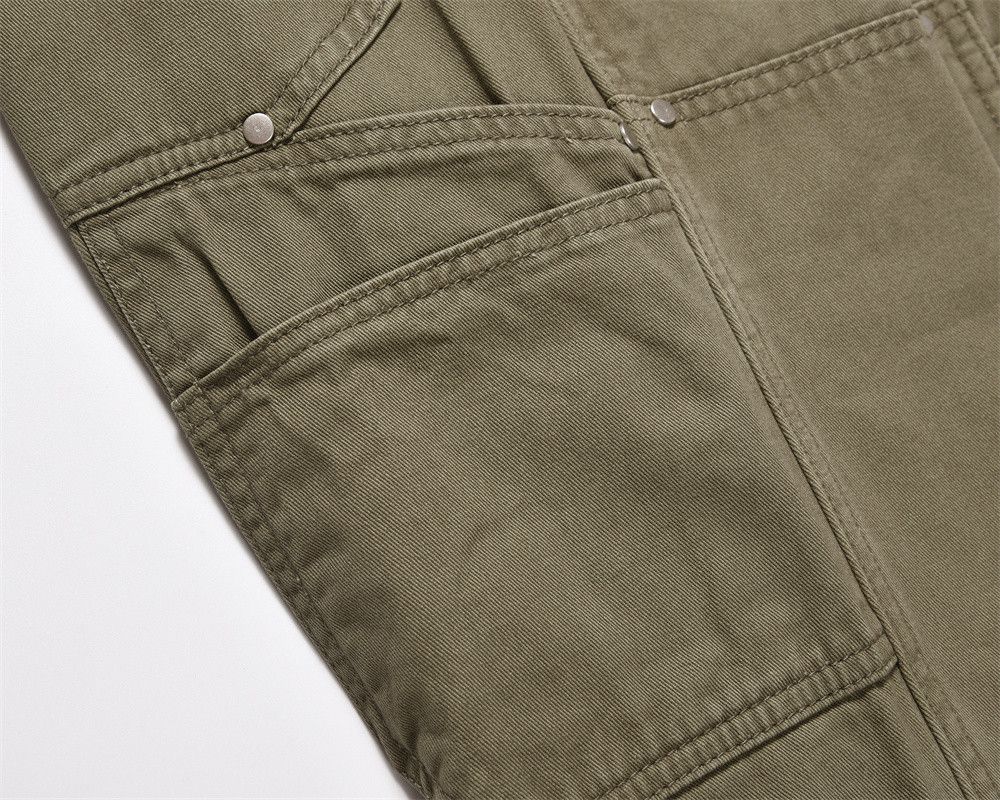 Japanese Brand Vibe Style Cargo Pants Mens Loose Solid Color Size US 35 - 5 Thumbnail