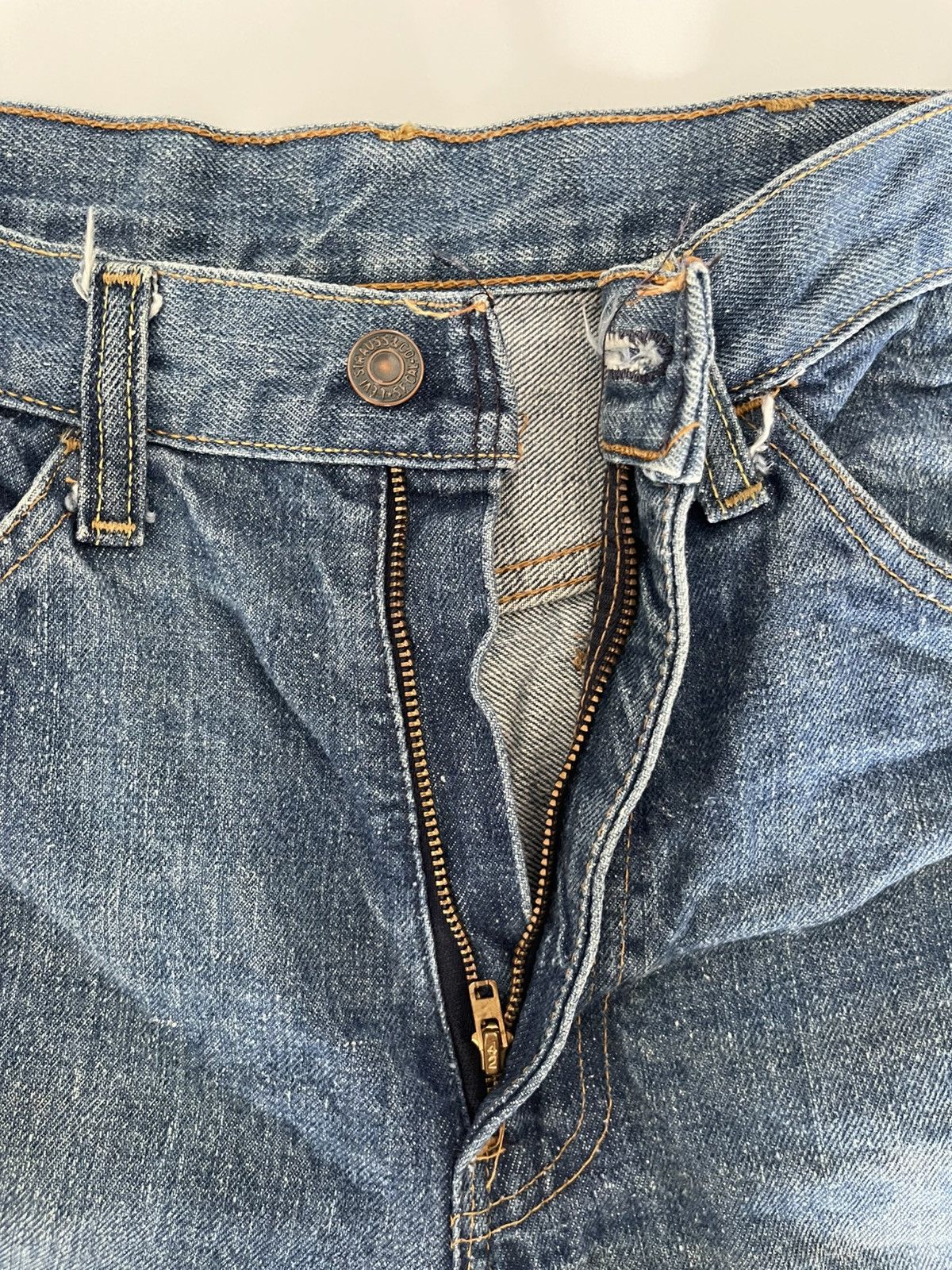 Levi's Vintage Clothing 70s LEVI’S 505 BLUE FLARE JEANS Size US 28 / EU 44 - 5 Thumbnail