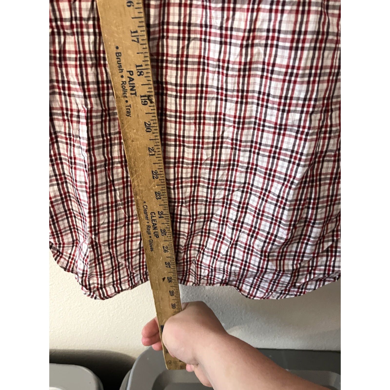 Express Express Button-Down Shirt Men M Long Sleeve Cotton Red Plaid Slim Size US M / EU 48-50 / 2 - 4 Thumbnail