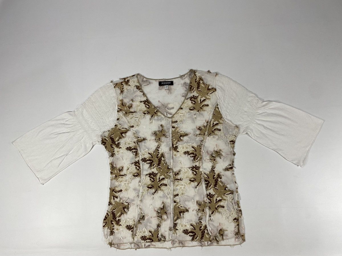 Other Vintage Y2K Jean Paul Mesh Applique Blouse Long Sleeve Size M / US 6-8 / IT 42-44 - 15 Thumbnail