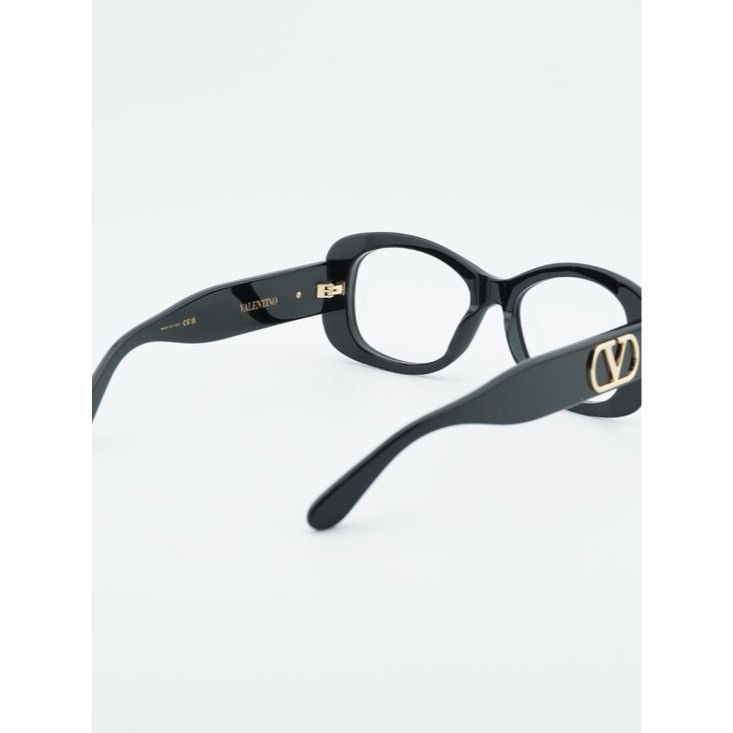 Valentino Valentino VLX-181A Eyeglasses Shiny Black 53mm Square Frame Size ONE SIZE - 9 Thumbnail
