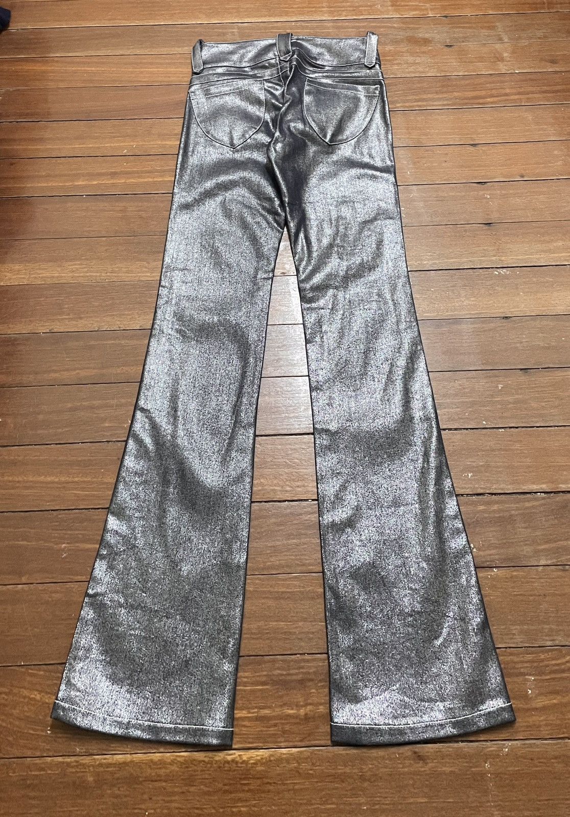 Japanese Brand × Vintage Rare Vintage Catherine Harnel Metallic Flared Pants 1990s Size US 29 - 2 Thumbnail