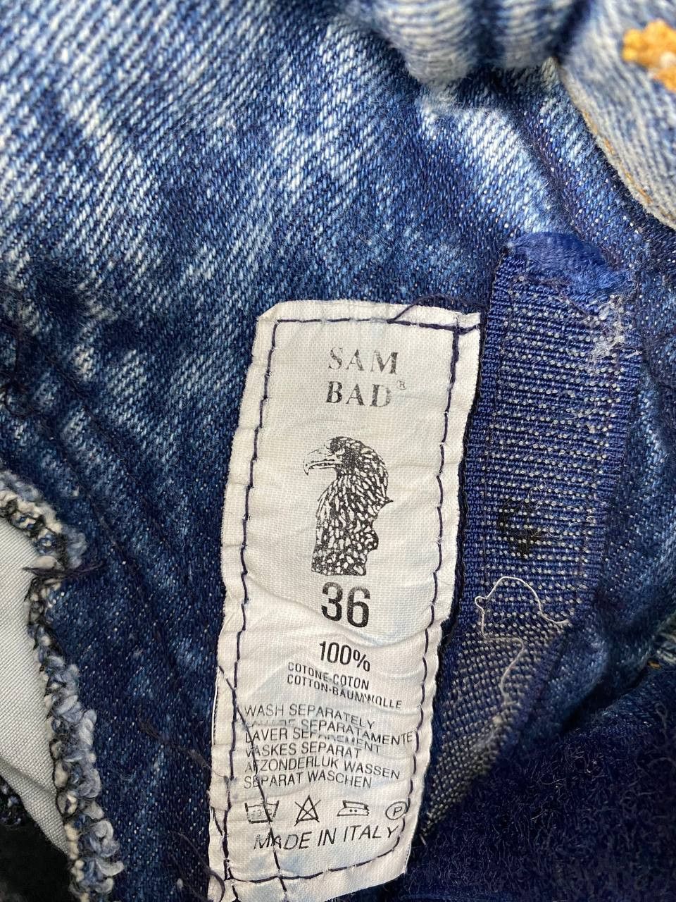 SAM. SAM BAD White Eagle Vintage Acid Wash Jeans 80s-90s Italy 36 Size 28" / US 6 / IT 42 - 6 Thumbnail