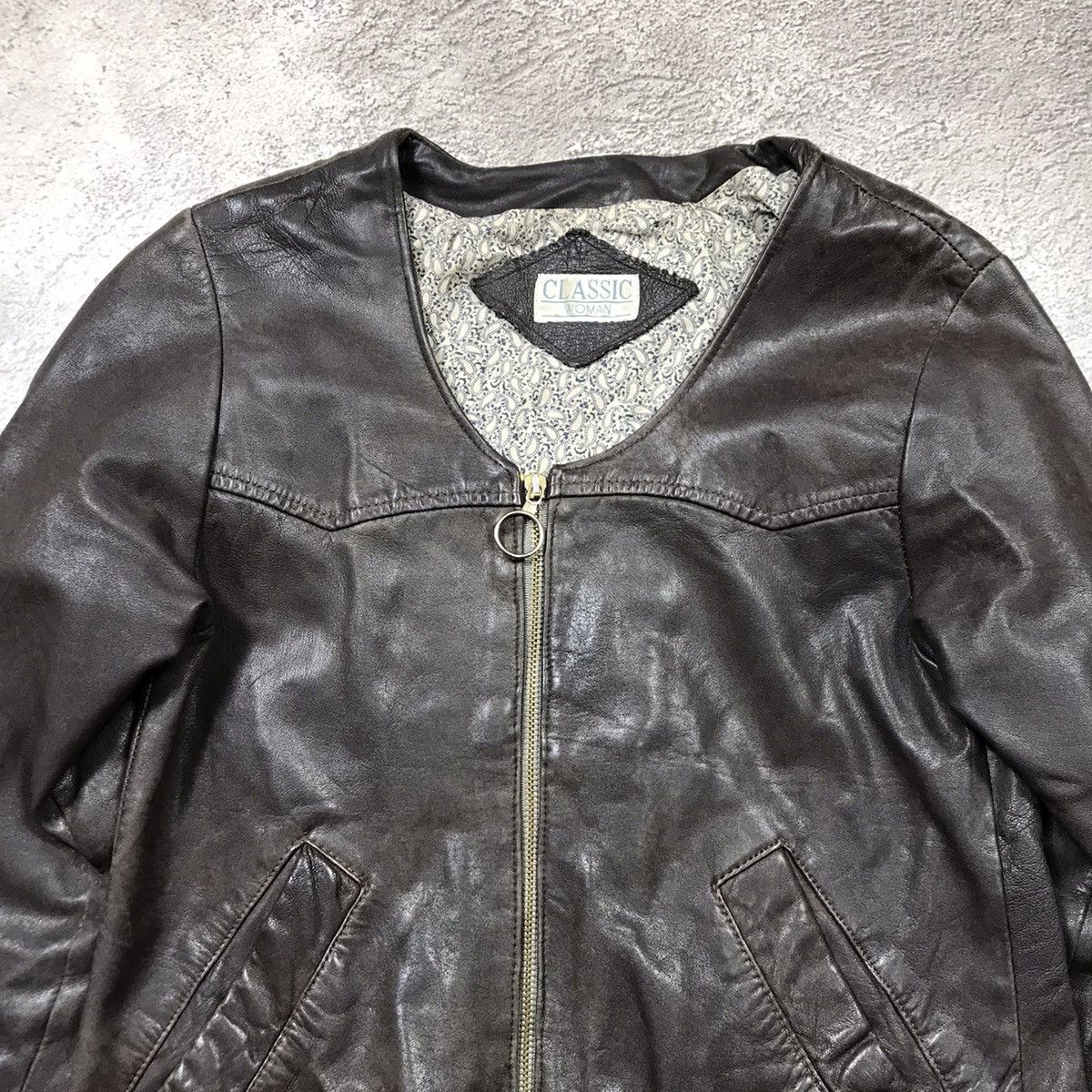 Vintage Vintage Y2K Faded Black Leather Jacket Grunge Streetwear M Size M / US 6-8 / IT 42-44 - 3 Thumbnail