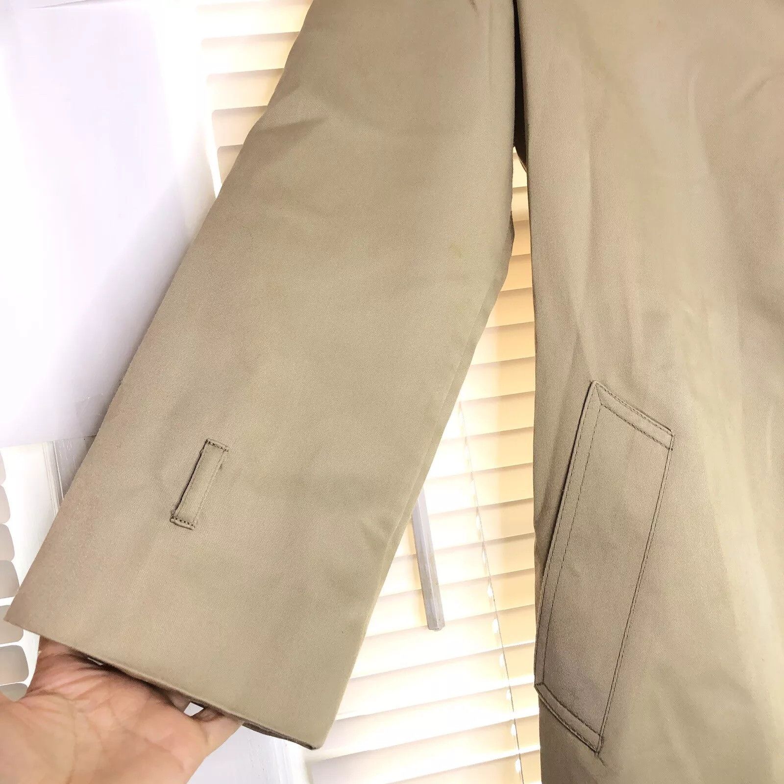 London Fog Women Trench Coat Sz 8 Beige Tan Weatherwear Single Breast Size M / US 6-8 / IT 42-44 - 3 Thumbnail