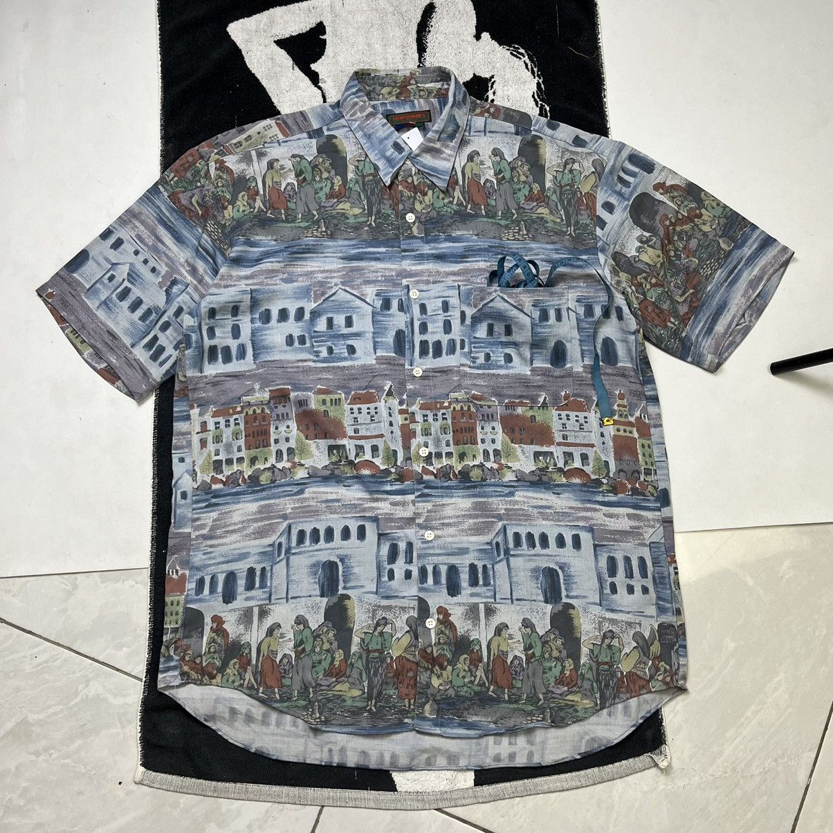 Vintage Newcomer's painting classic art pattern button shirt Size US L / EU 52-54 / 3 - 1 Thumbnail