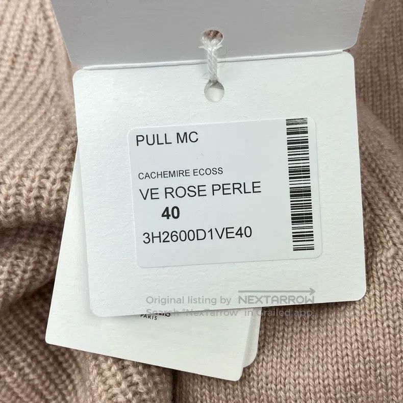 Hermes Hermes Light Pink 100% Cashmere Short Sleeve Knit Top Size S / US 4 / IT 40 - 7 Thumbnail