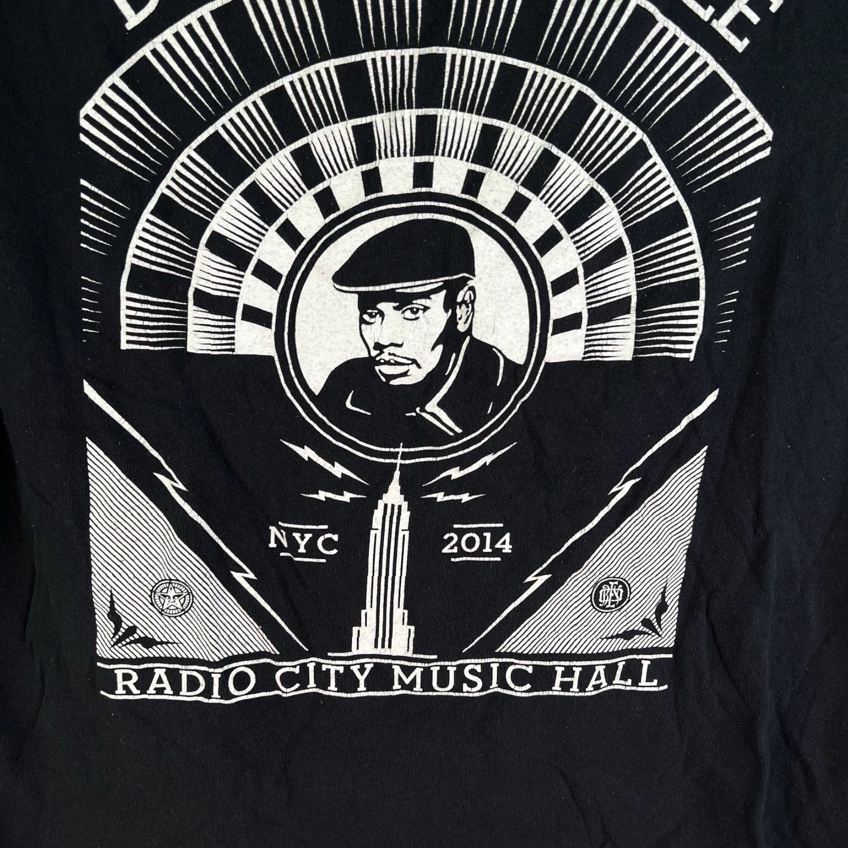 Delta Dave Chappelle T-Shirt - Men's L Black 2014 NYC Radio City Tour Graphic Print Mens Size US L / EU 52-54 / 3 - 3 Thumbnail