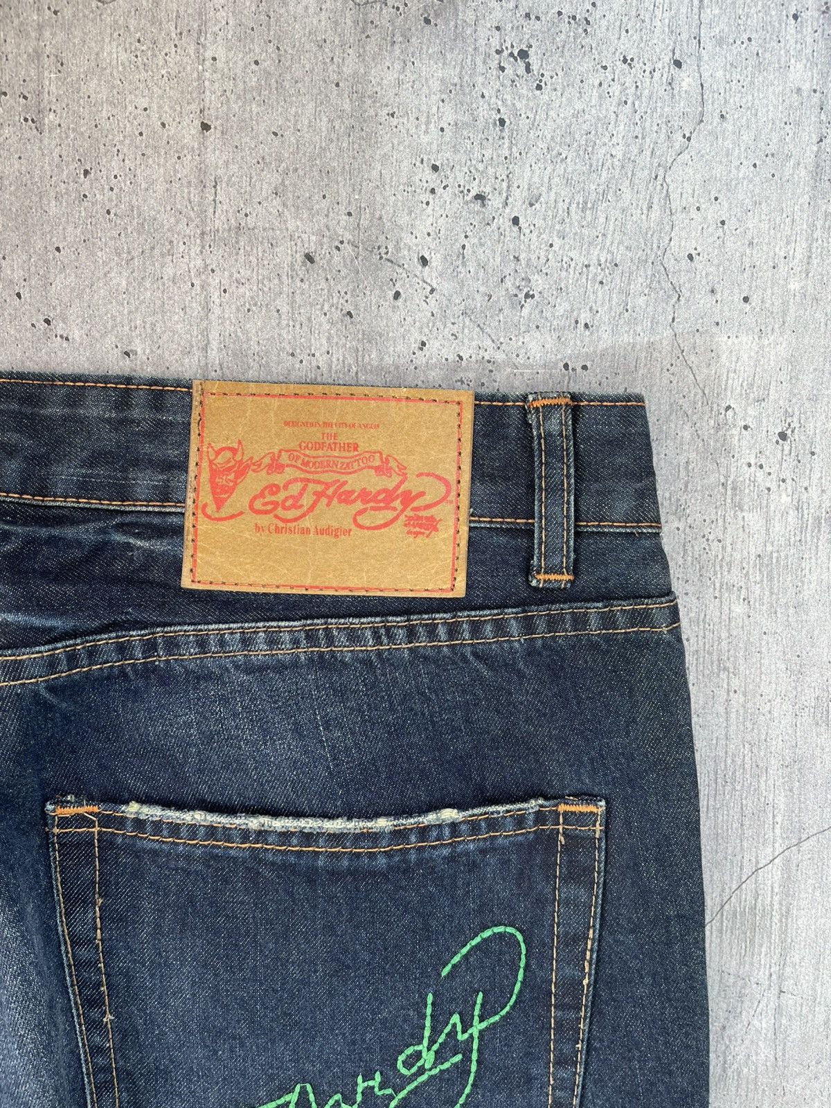 Ed Hardy × Japanese Brand × Vintage Vintage Ed Hardy Jeans Big logo Y2K Size US 36 / EU 52 - 4 Thumbnail