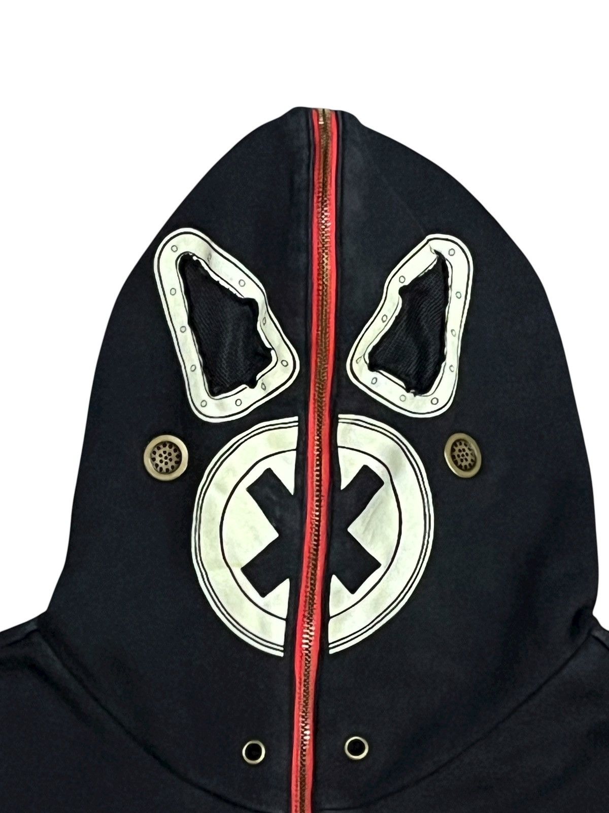 Tribal Streetwear Vintage Milk Tub Mask Full Zip Glow Hoodie Tribal Punk Japan Size US M / EU 48-50 / 2 - 2 Thumbnail
