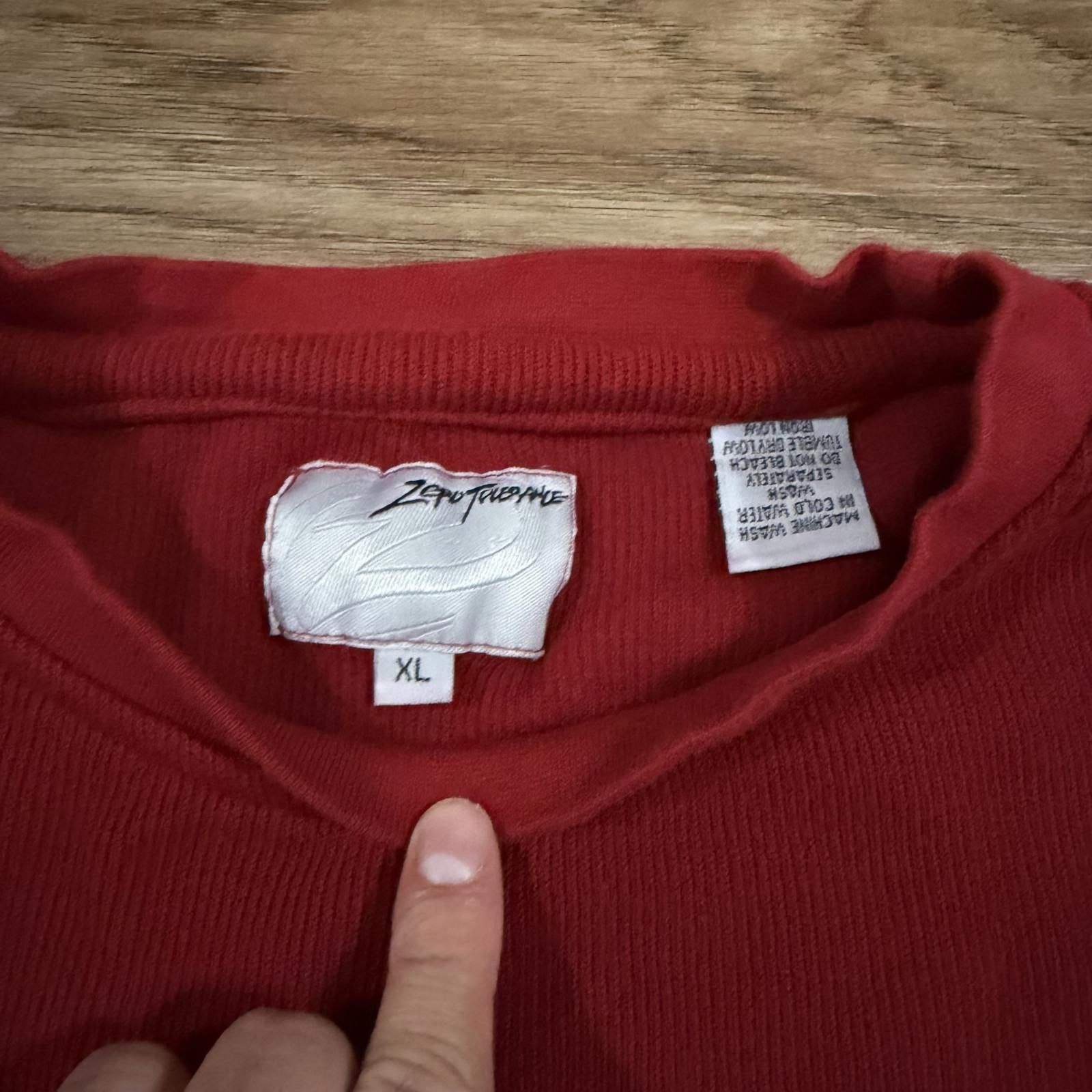 Other Vintage Point Zero Style Grey Red Pullover Sweater 90s Y2K Size US XL / EU 56 / 4 - 5 Thumbnail