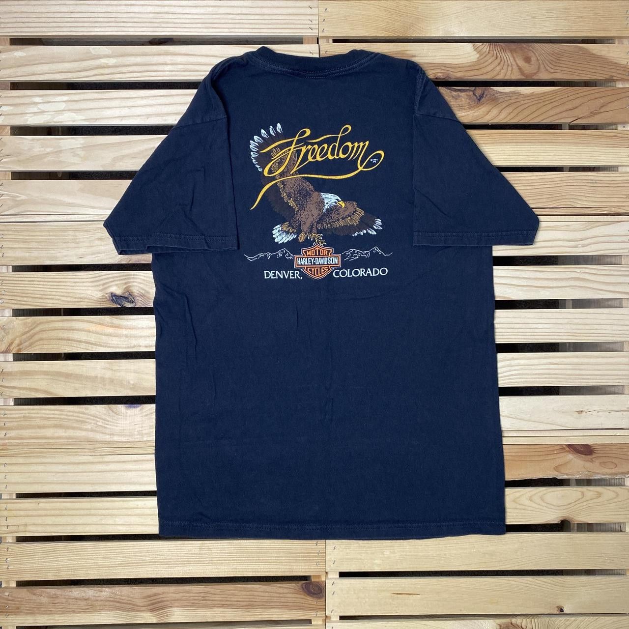 Harley Davidson Vintage Harley Davidson CO Black Flame Biker Tee Size Medium Size US M / EU 48-50 / 2 - 2 Thumbnail