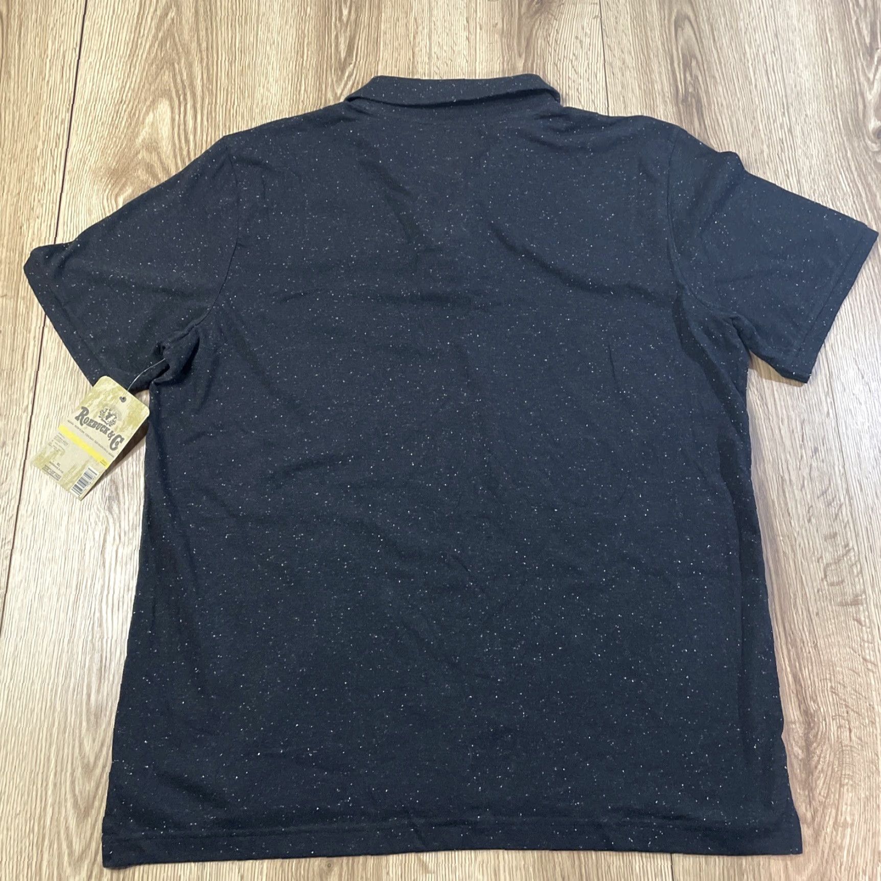 CO Roebuck & Co Polo Shirt Men's XL Black Short Sleeve Casual Lightweight Regular Fit Size US XL / EU 56 / 4 - 5 Thumbnail