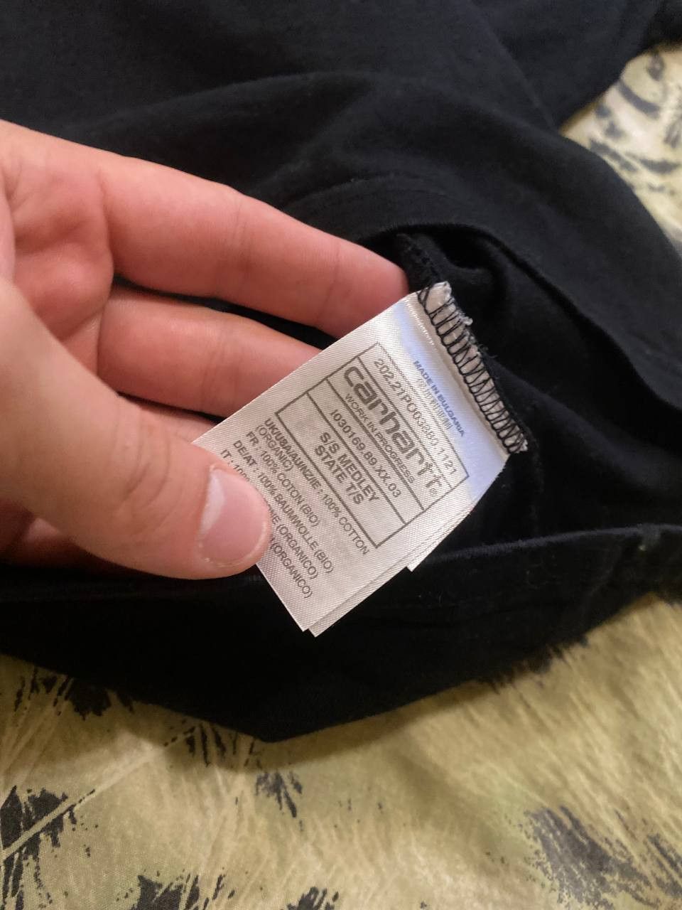 Carhartt Vintage black big prit T-Shirt Carhartt logo crazy Y2K Size US XS / EU 42 / 0 - 3 Thumbnail
