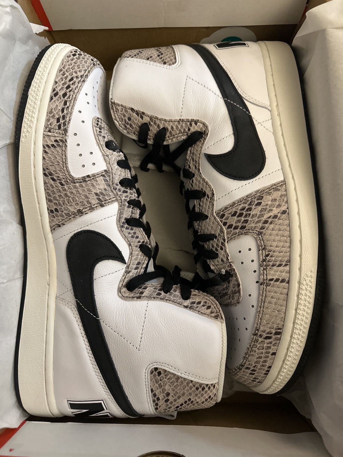Nike Nike Terminator High Cocoa Snake FB1318-100 - Men’s Size 12 Size US 12 / EU 45 - 7 Thumbnail