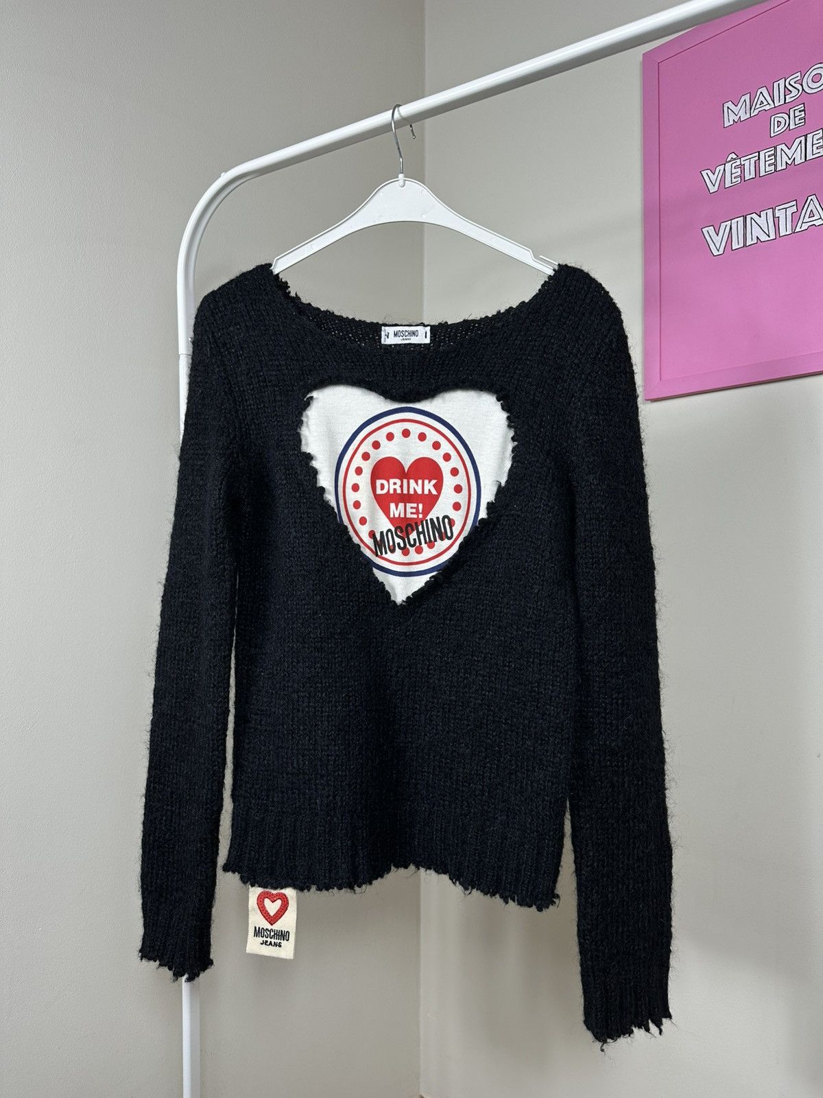 Moschino Moschino Jeans Drink Me Logo Sweater Size S / US 4 / IT 40 - 6 Thumbnail