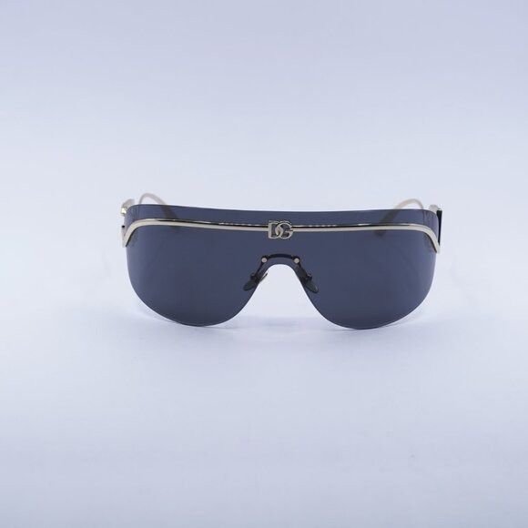 Dolce & Gabbana Dolce & Gabbana DG2320 02/87 Sunglasses Shiny Gold Shield Size ONE SIZE - 2 Thumbnail