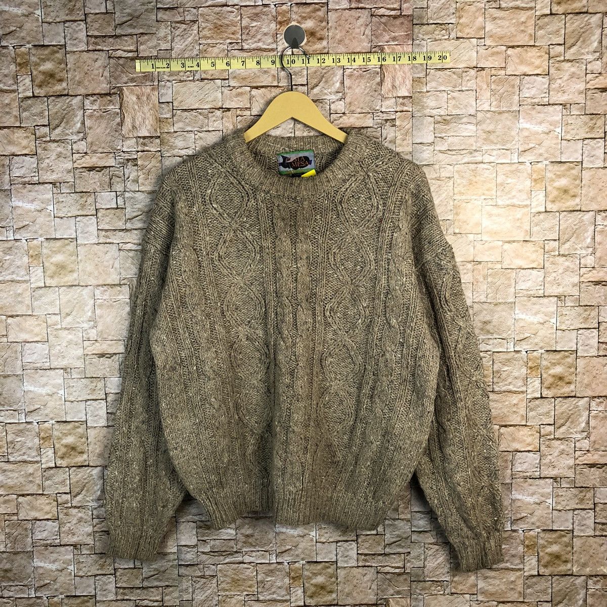 Aran Isles Knitwear × Japanese Brand × Vintage Costa Mesa Brown aran isle cable Knitwear #A779 Size US L / EU 52-54 / 3 - 1 Thumbnail