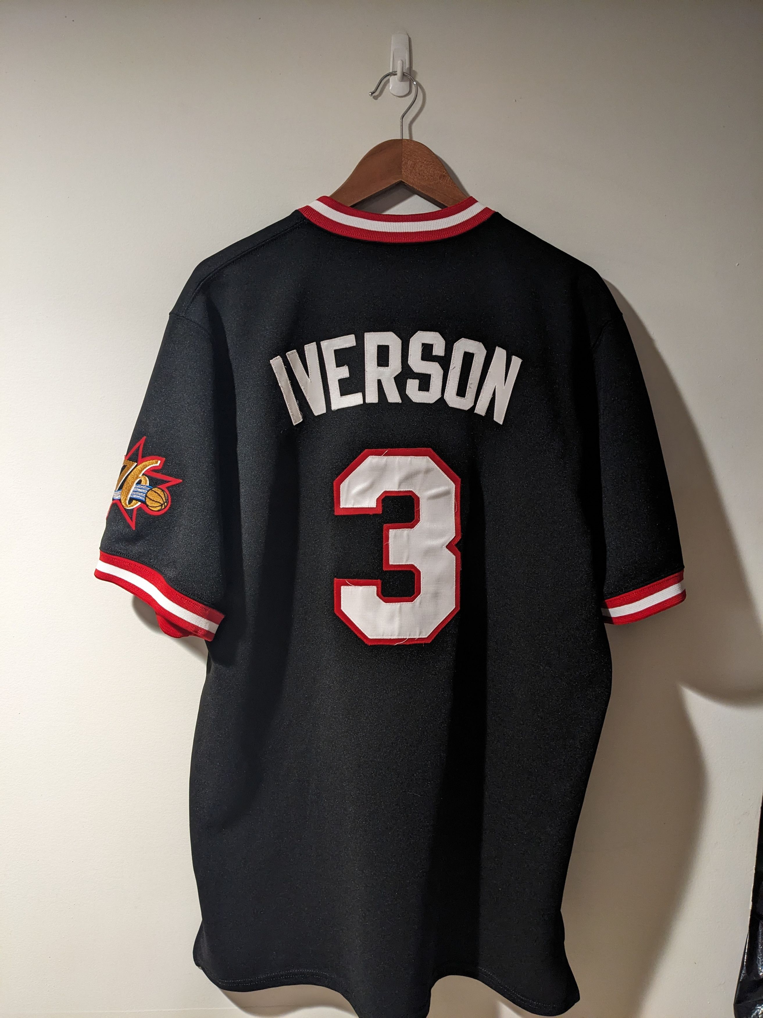 NBA × Vintage Vintage 90s Philadelphia 76ers Iverson NBA Basketball Jersey Size US L / EU 52-54 / 3 - 7 Thumbnail