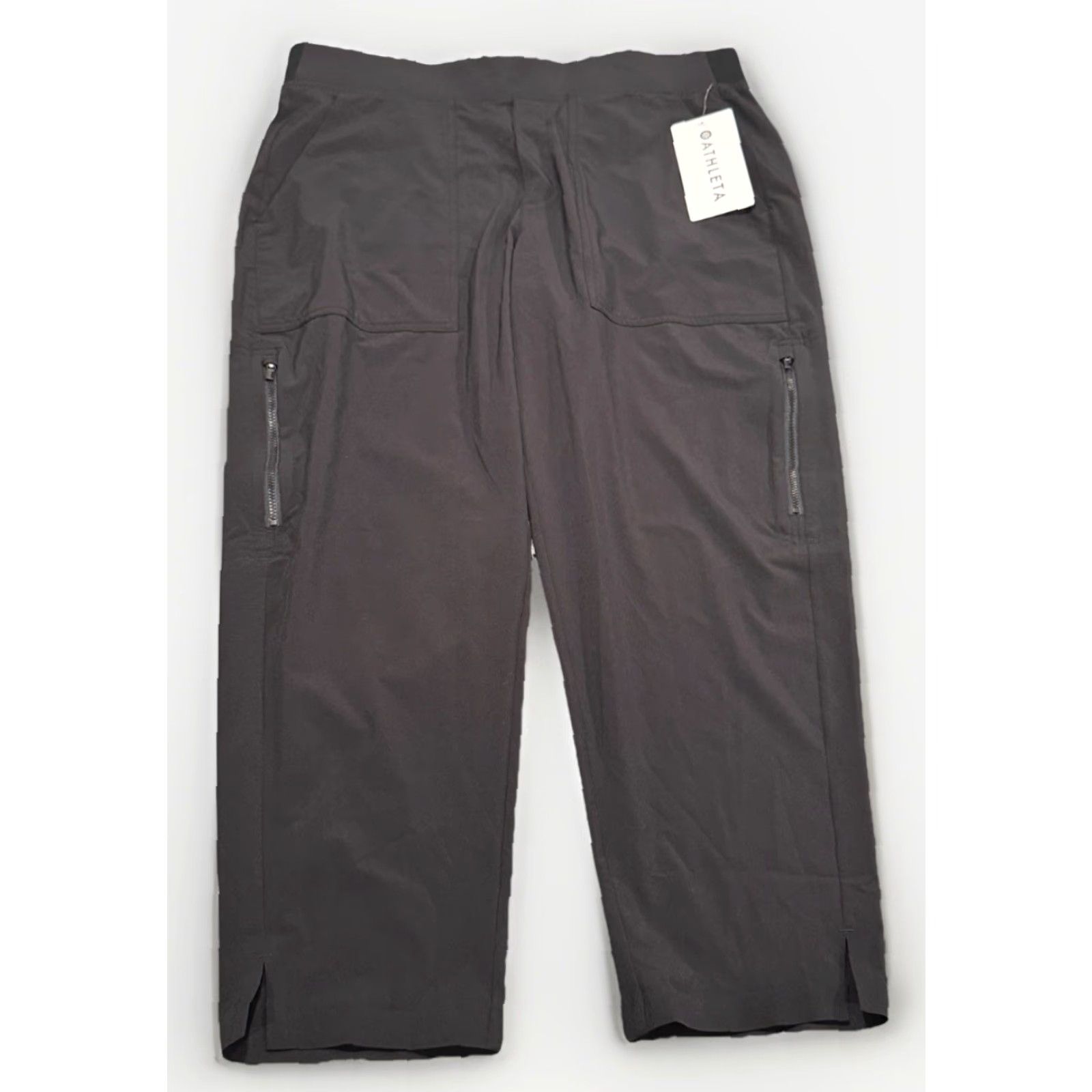 Athleta NWT ATHLETA Brooklyn Mid Rise Ankle Utility Pant Black 12P Size 34" / US 12 / IT 48 - 2 Thumbnail