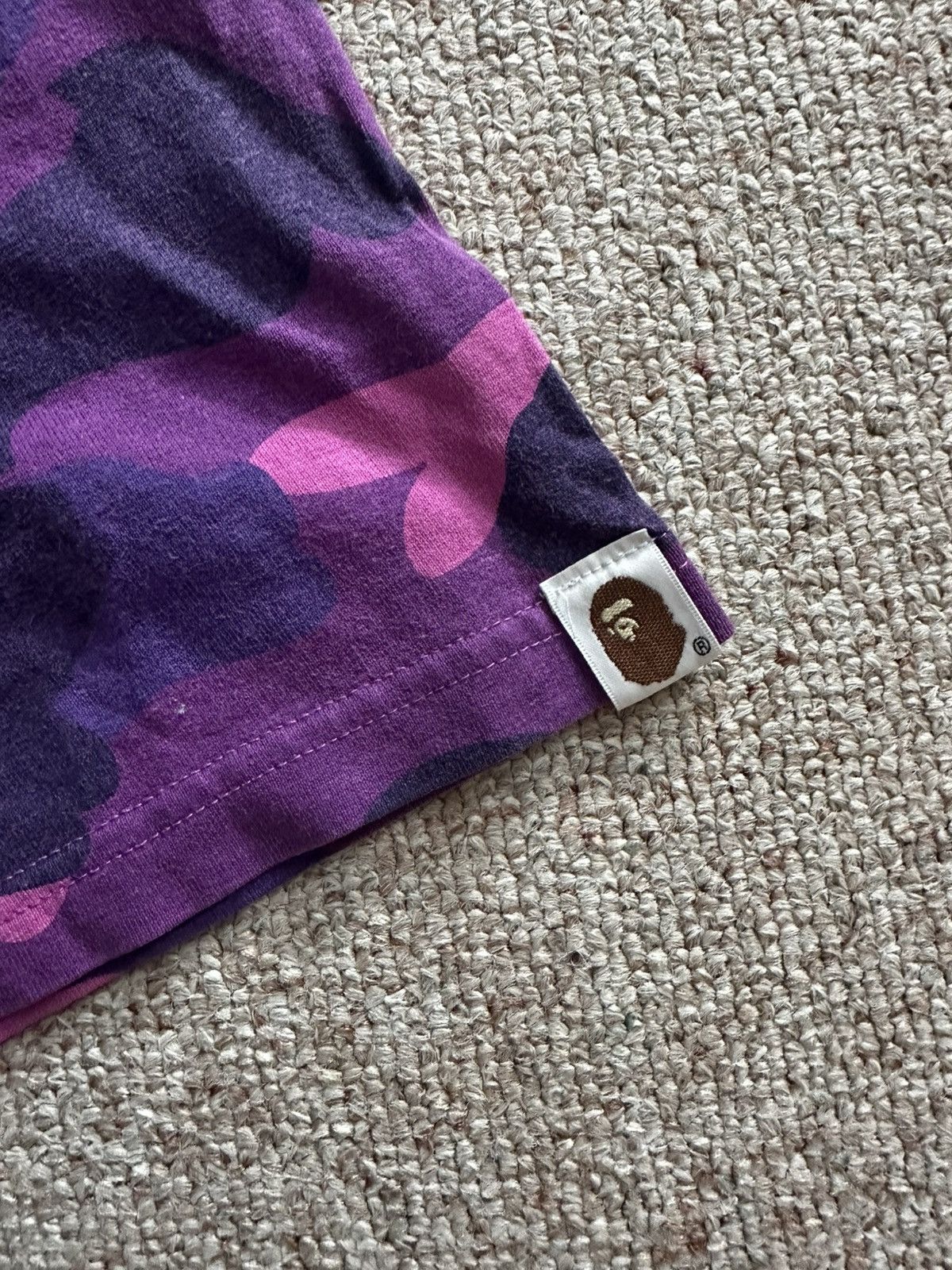 Bape BAPE Color Camo College Tee Purple Size US XL / EU 56 / 4 - 2 Thumbnail