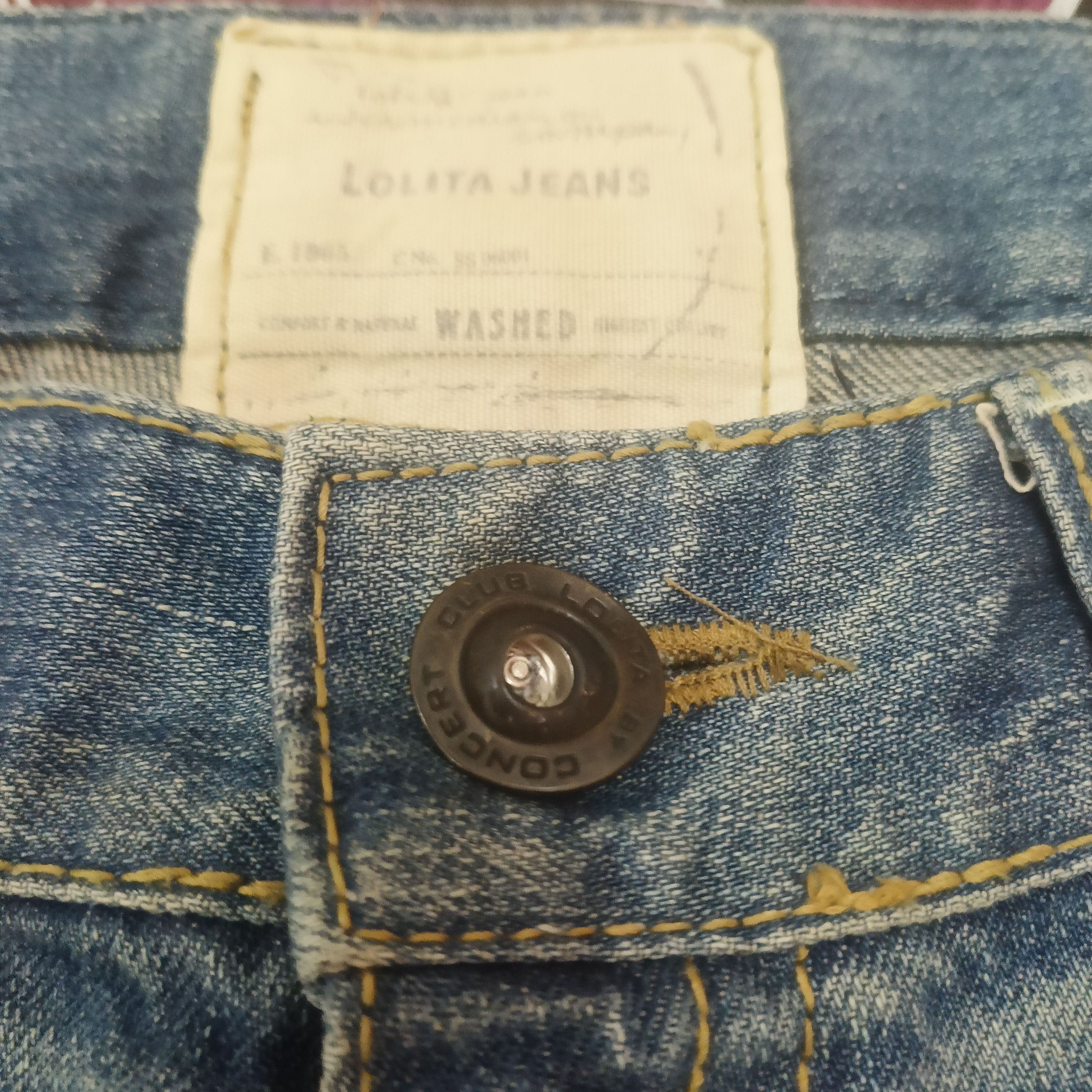 If Six Was Nine Sick Lolita Jeans Skull Distressed Jeans Size US 33 - 7 Thumbnail