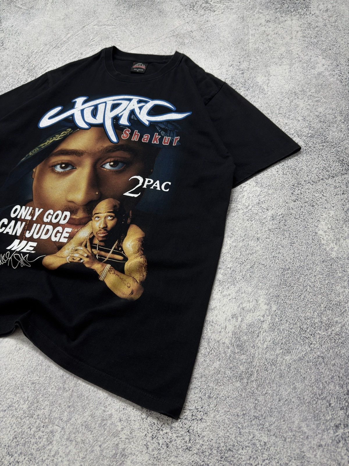 Rap Tees Vintage 90s Tupac Shakur 2Pac Only God Can Judge Me T-Shirt Size US XL / EU 56 / 4 - 3 Thumbnail