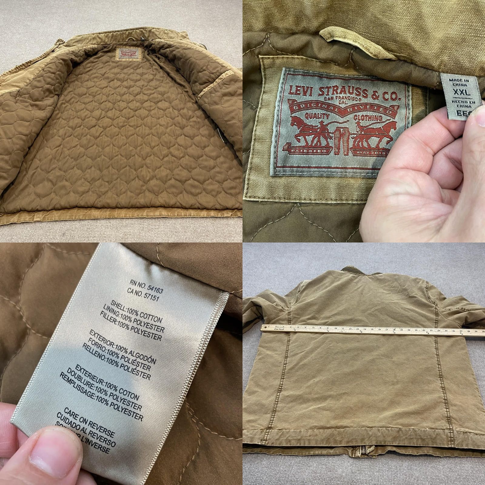 Levi's Levi's Jacket Men 2XL Brown Canvas Quilted Lined Military Utility Coat Size US XXL / EU 58 / 5 - 8 Thumbnail