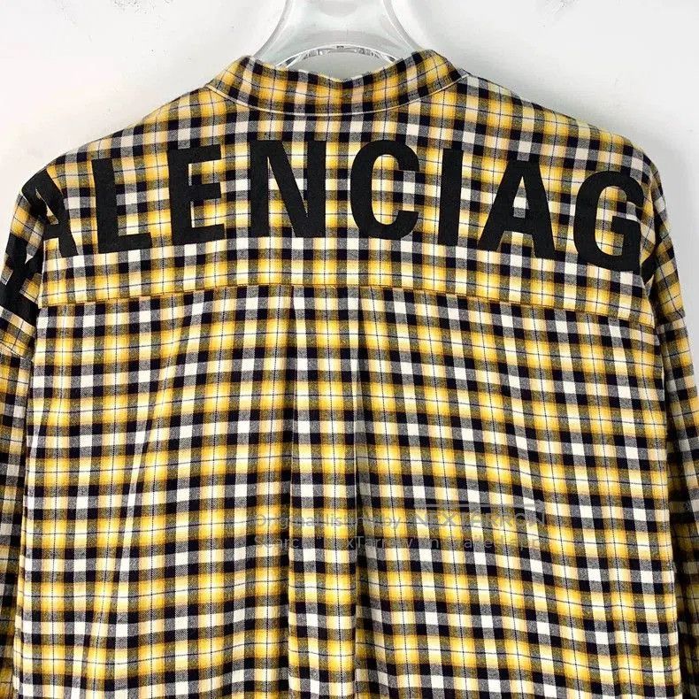 Balenciaga Balenciaga Checkered Bow Tie Long Sleeve Shirt. Size US S / EU 44-46 / 1 - 5 Thumbnail