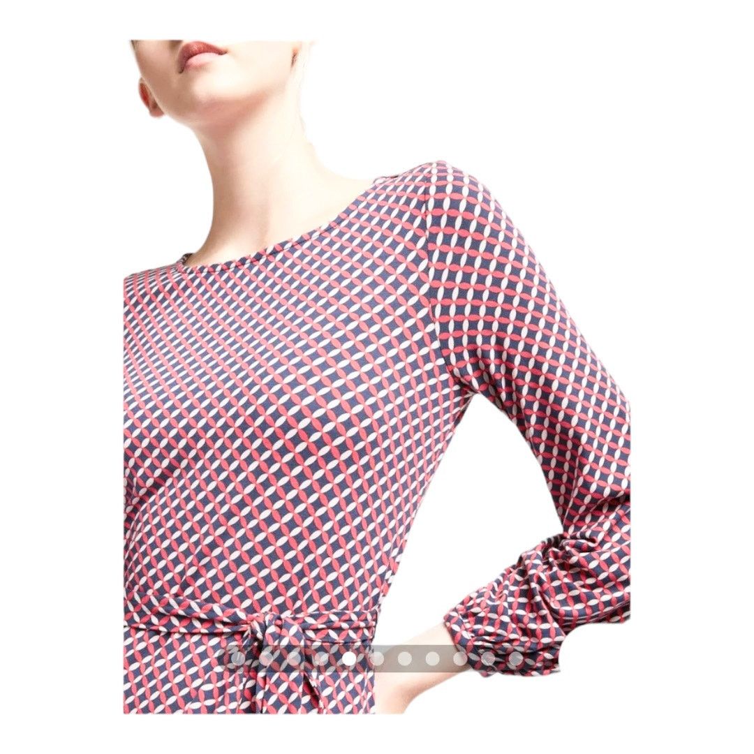 Boden Boden Jersey Dress Holly Geometric Print Tie Waist Size 12R Size XL / US 12-14 / IT 48-50 - 4 Thumbnail