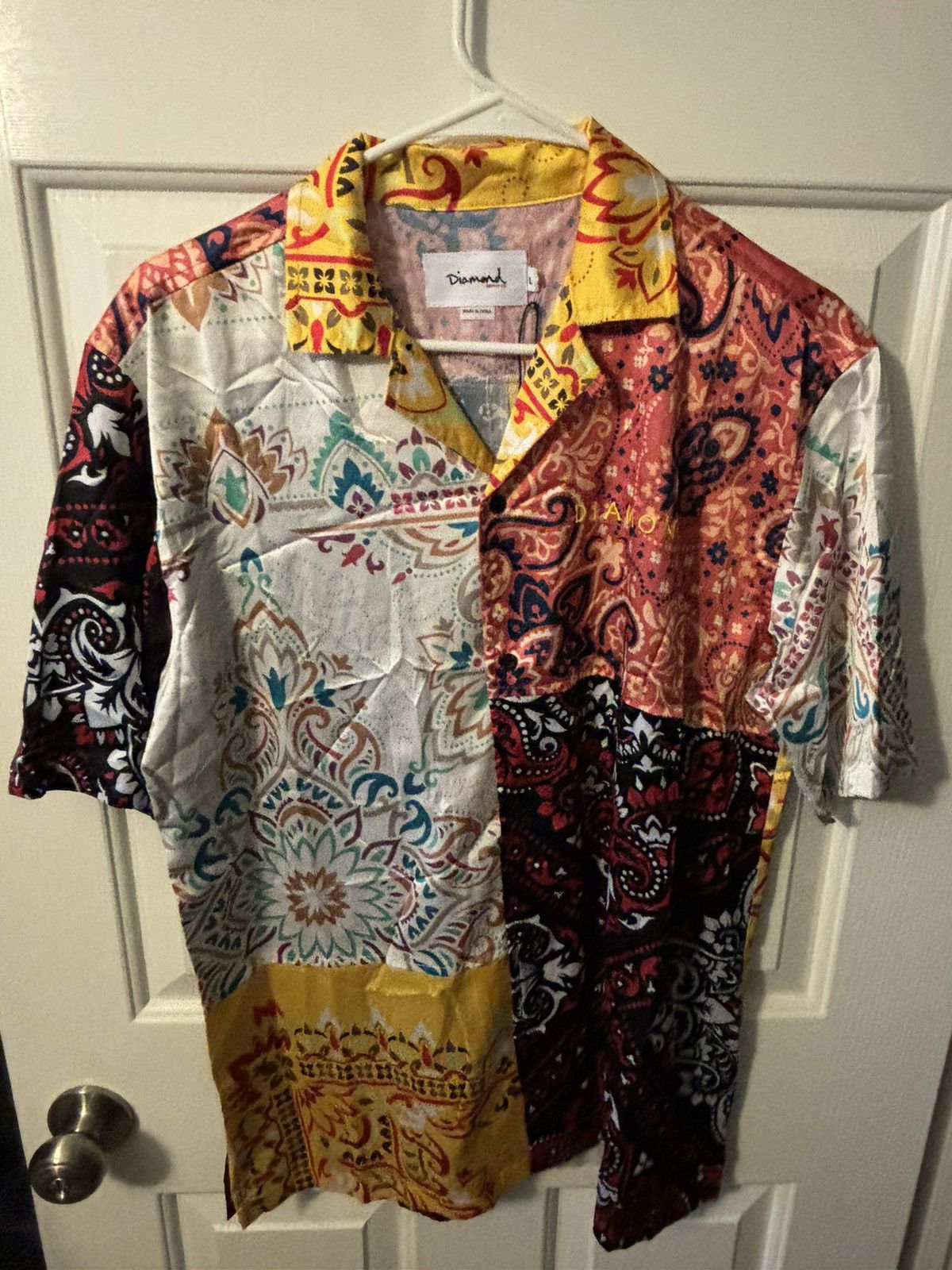 Diamond Supply Co. Diamond Supply Co Patchwork Paisley Woven Shirt Size US L / EU 52-54 / 3 - 1 Thumbnail