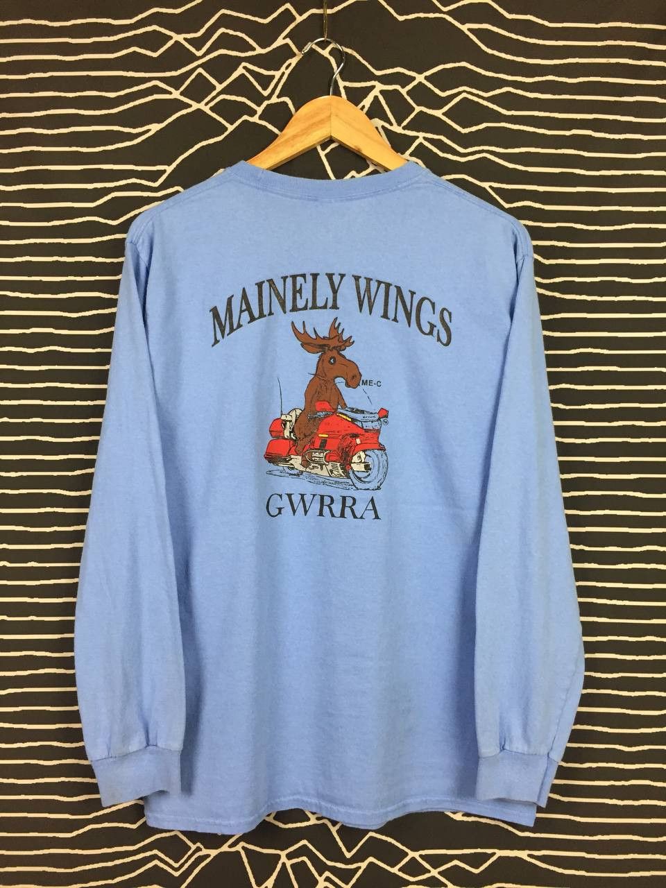 Gildan × Vintage Vtg Mainely Wings GWRRA Road Riders Longsleeve Tee Size US M / EU 48-50 / 2 - 2 Thumbnail