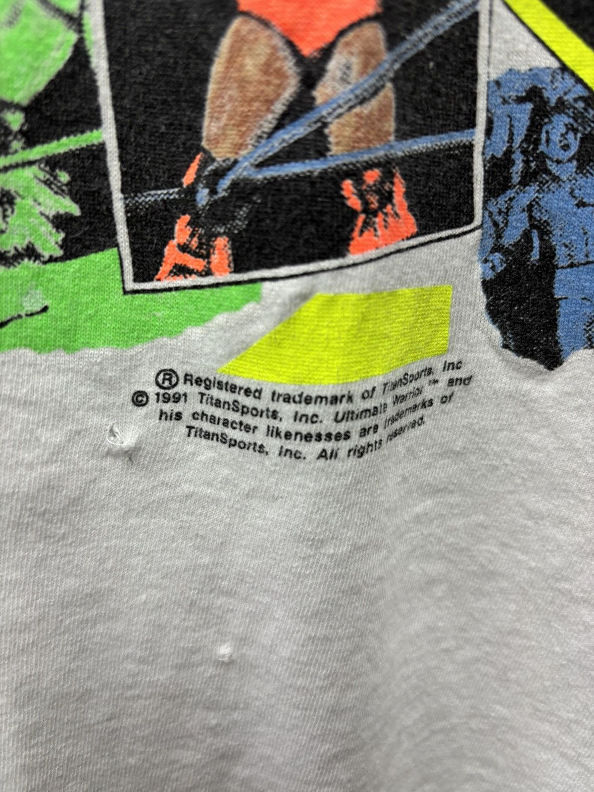 Vintage × WWF Ultimate Warrior 1991 vintage tee Size US L / EU 52-54 / 3 - 5 Thumbnail