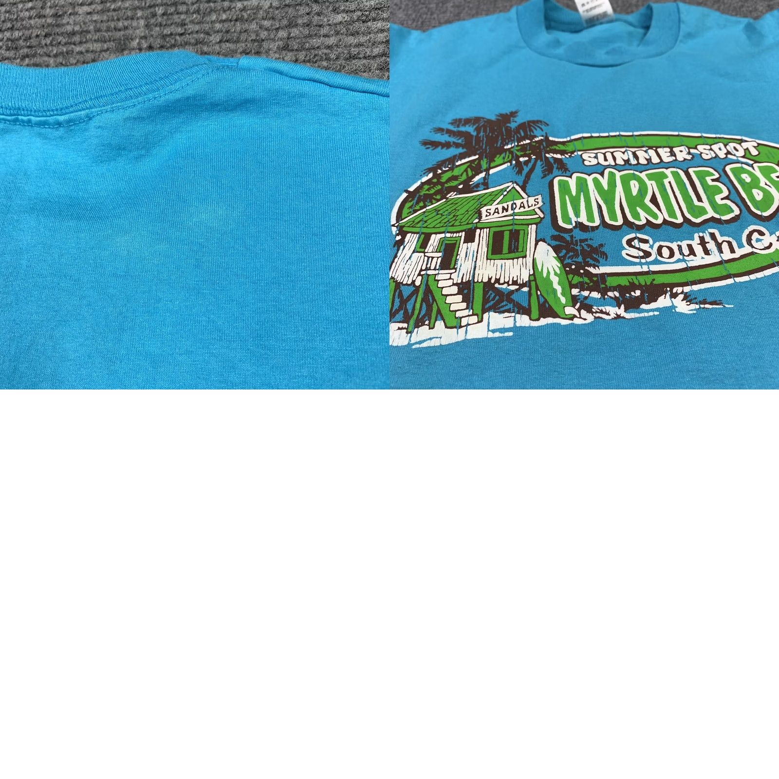 Fruit Of The Loom VINTAGE Myrtle Beach South Carolina Single Stitch Graphic T Shirt Large Size US L / EU 52-54 / 3 - 8 Thumbnail