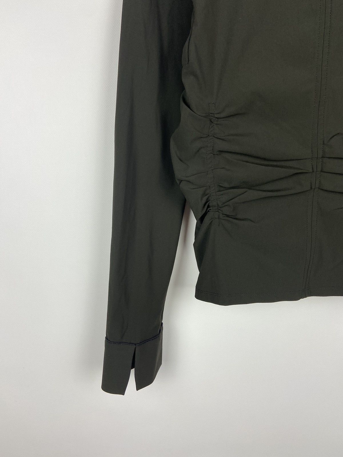Designer × Marithe + Francois Girbaud Marithe Francois Girbaund Avant-Garde Khaki Zip Jacket Size M / US 6-8 / IT 42-44 - 16 Thumbnail