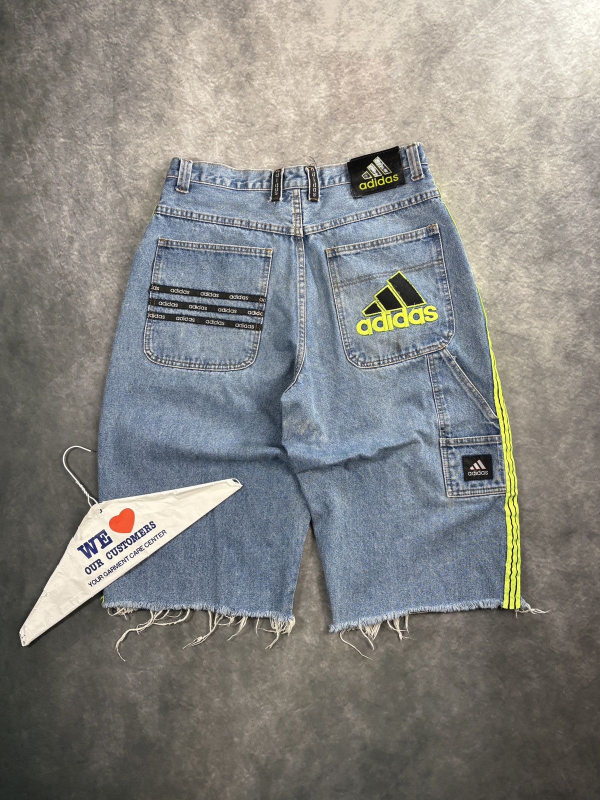 Adidas Vintage Adidas Jeans Shorts 90s Jorts Denim Baggy Loose Long Size US 32 / EU 48 - 1 Thumbnail