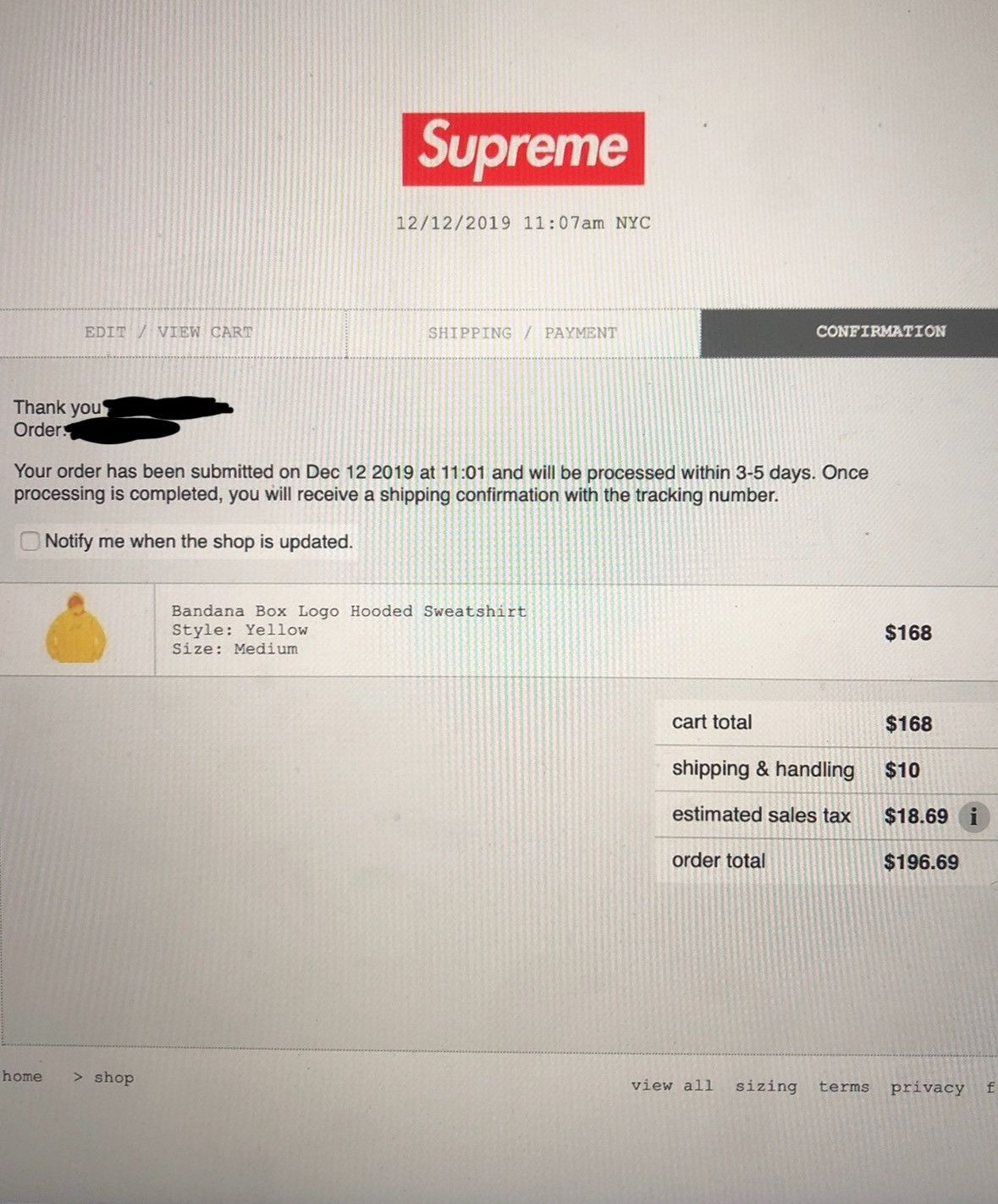 Supreme Supreme Bandana Box Logo Hoodie Yellow Size US M / EU 48-50 / 2 - 10 Thumbnail