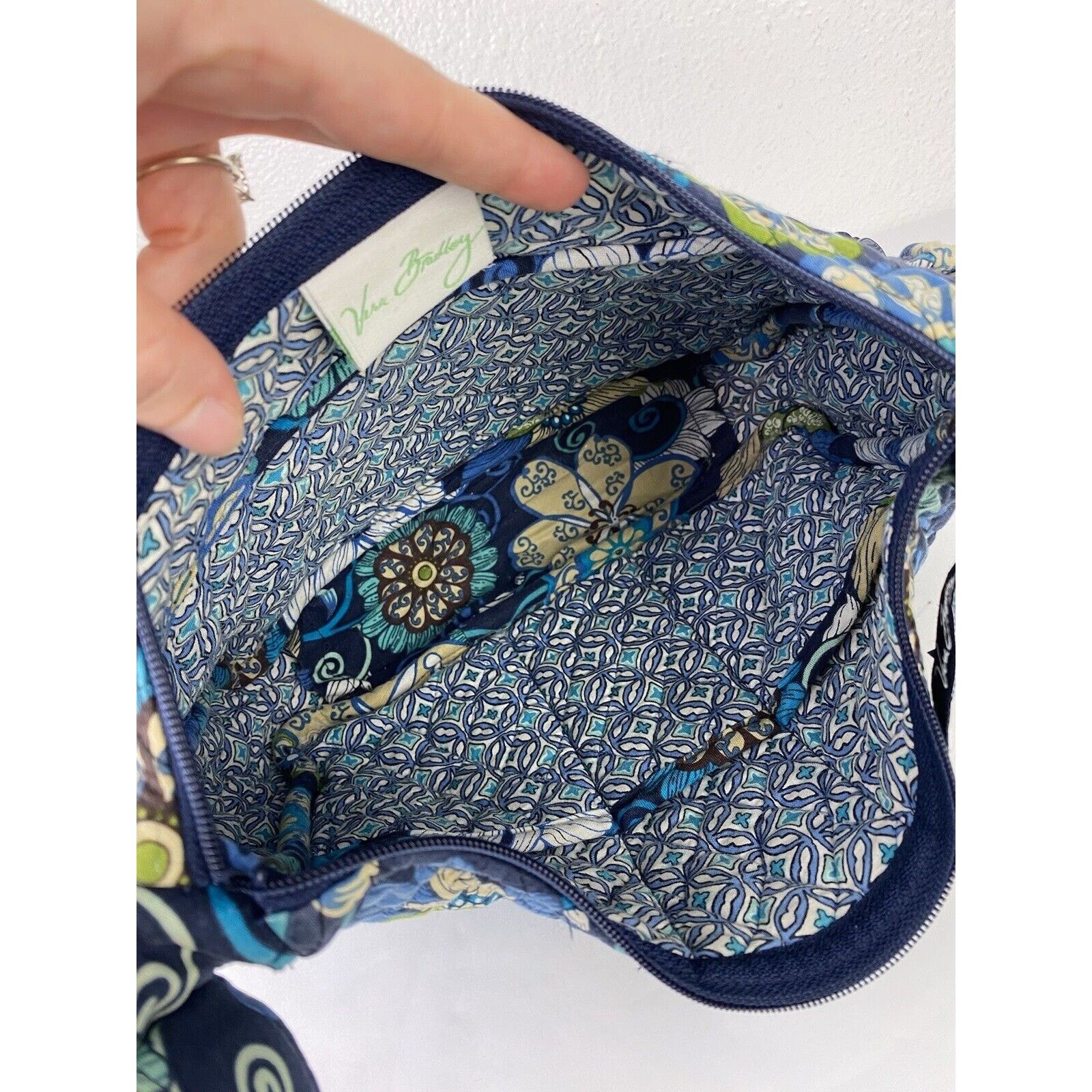 Vera Bradley Vera Bradley Mod Floral Blue Quilted Shoulder Bag Tote Purse Size ONE SIZE - 8 Thumbnail