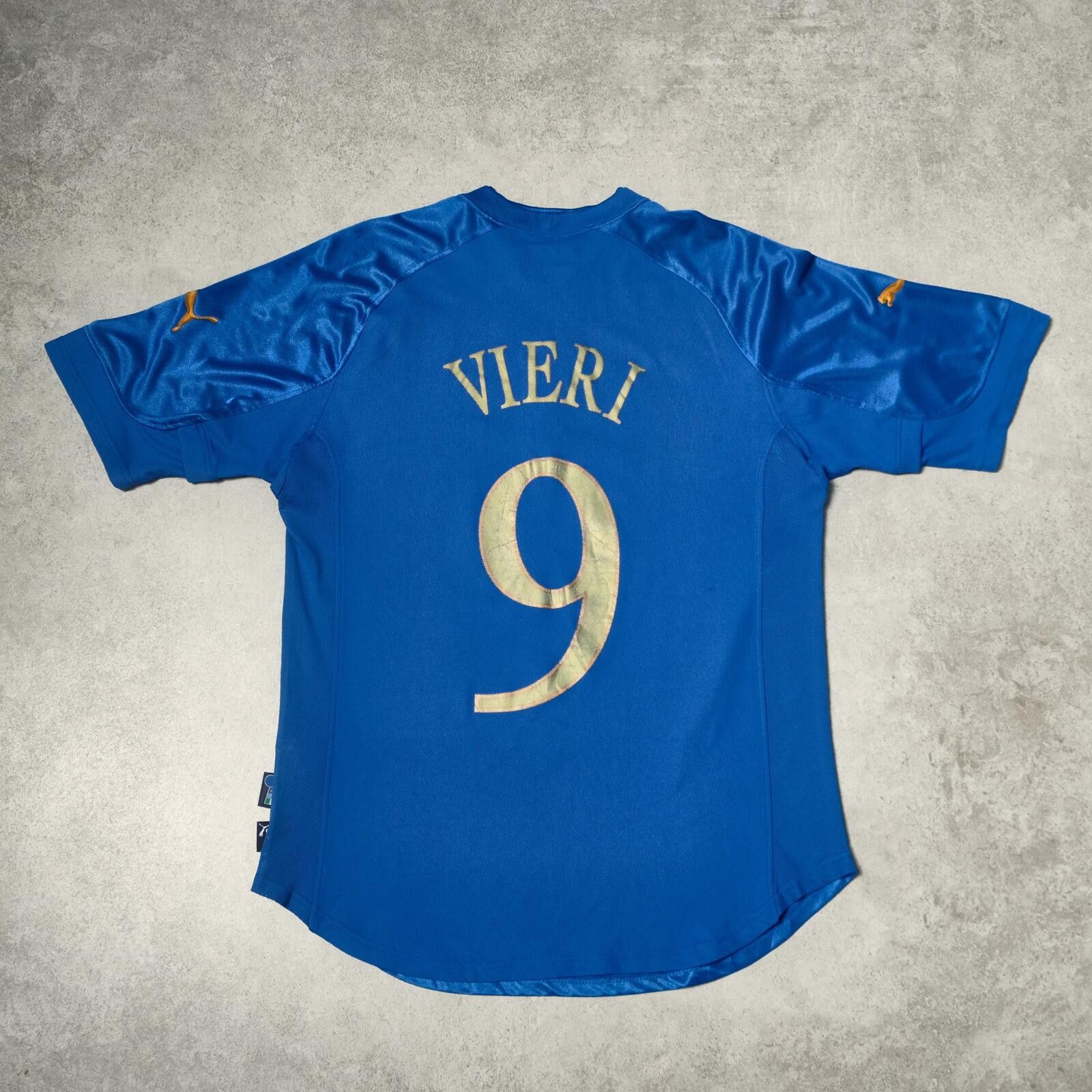 Puma 2004/06 Italy Home Shirt Puma Vieri (L/XL) Size US L / EU 52-54 / 3 - 1 Thumbnail