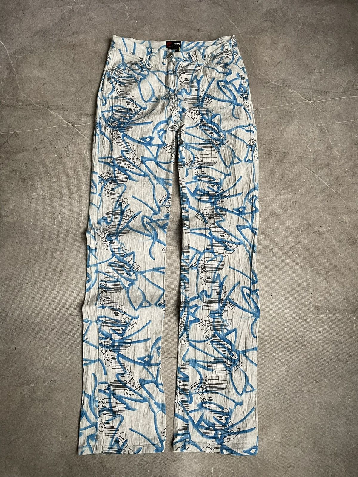 Versace Versace Vintage Pants Printed jeans logo Size US 29 - 1 Thumbnail