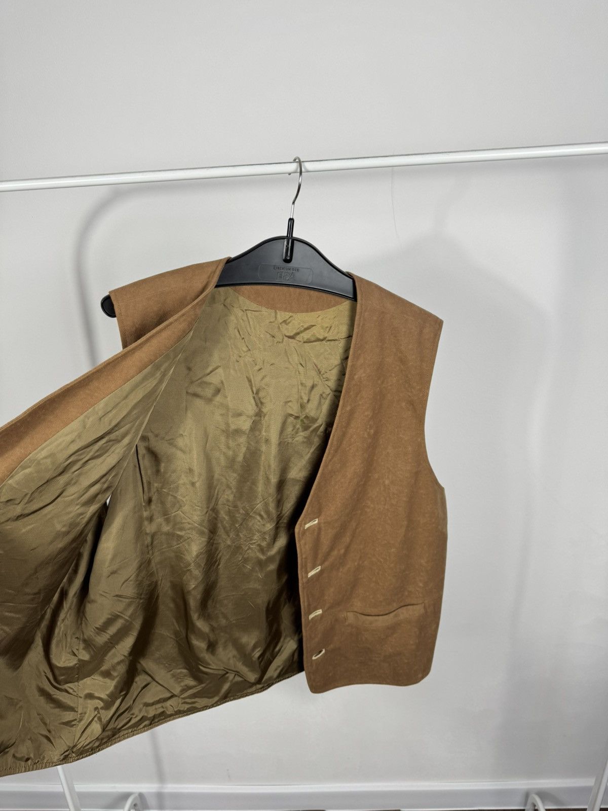 Other Vintage Light Brown Leather Vest Western Biker Waistcoat Size US L / EU 52-54 / 3 - 5 Thumbnail