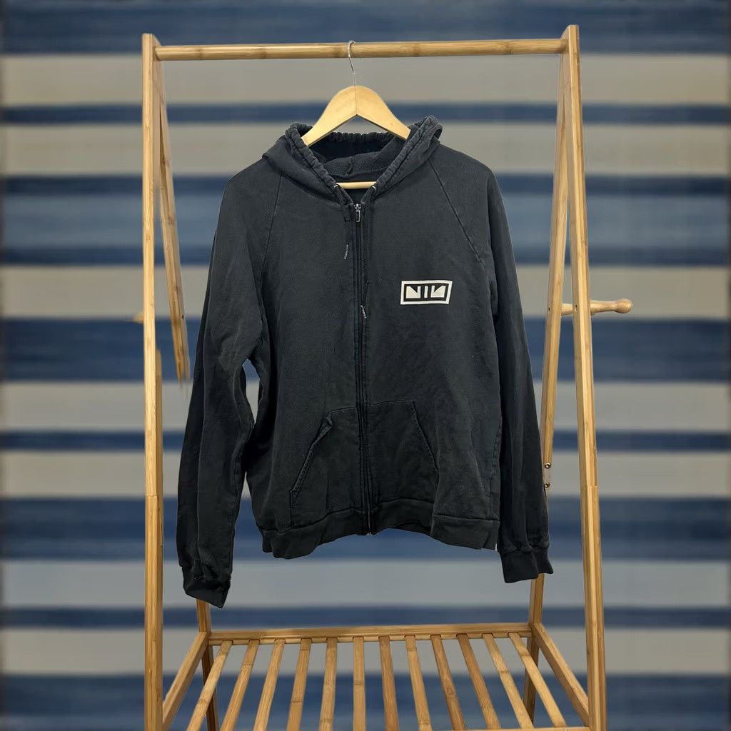 Olive VTG Nine Inch Nails Live 2006 NIN Band Concert Faded Zip Hoodie Sweatshirt Sz L Shirt Men Black XS? Size US L / EU 52-54 / 3 - 1 Thumbnail