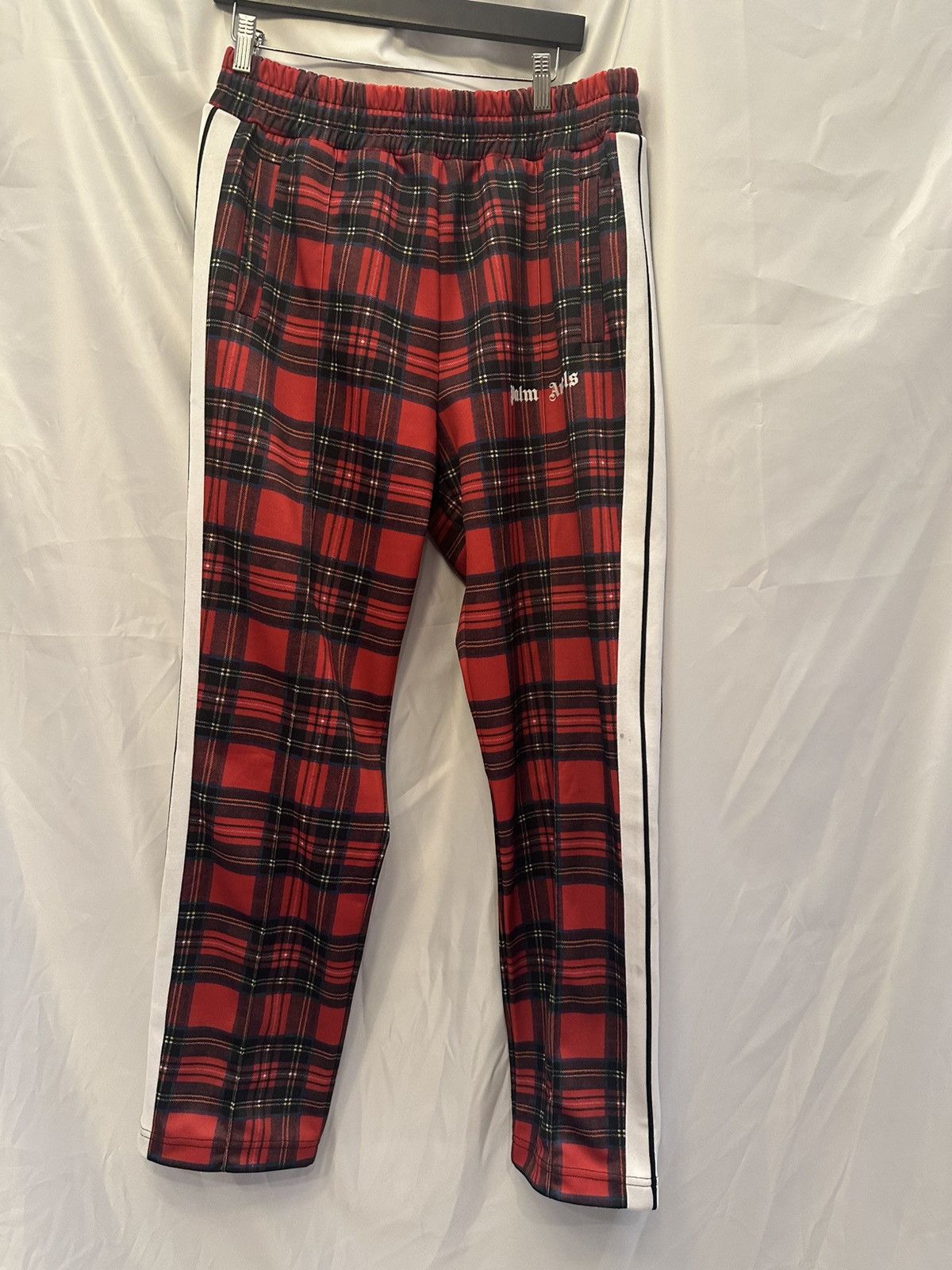 Palm Angels Plaid Track Pants Trousers