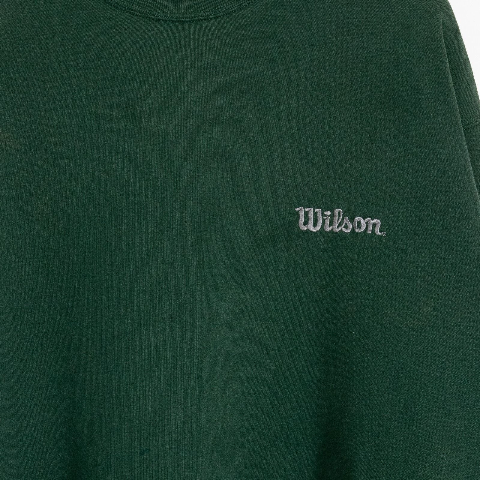 Wilson Vintage 90s Wilson Blank Sweatshirt Mens XL - Green Crewneck Size US XL / EU 56 / 4 - 3 Thumbnail