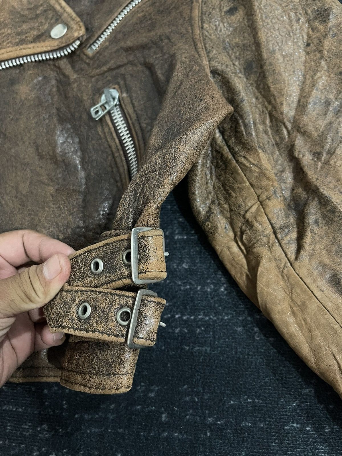Vintage Wind Armor Indian Motorcyle Leather Jacket Size US L / EU 52-54 / 3 - 10 Thumbnail