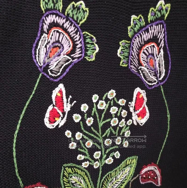 Valentino Valentino Black Wool Embroidered Long Dress . Size XXS / US 00 / IT 34 - 6 Thumbnail